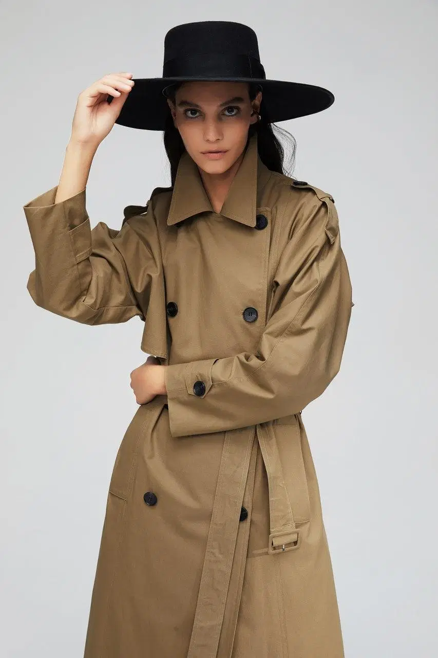 Trench Coat Women′ Style British Classic Gobal Fashion