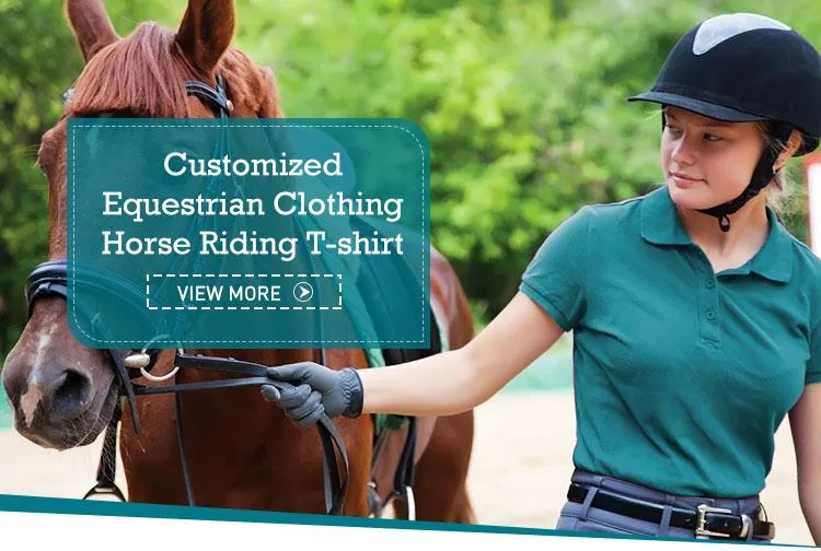 Hot Sale Ladies Horse Riding Polo Shirts Performance Show Shirts Equestrian Clothes Breathable and Quick Dry