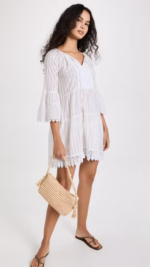 Chegada nova vestido de algodão senhoras verão OEM casual renda fábrica de roupas da China