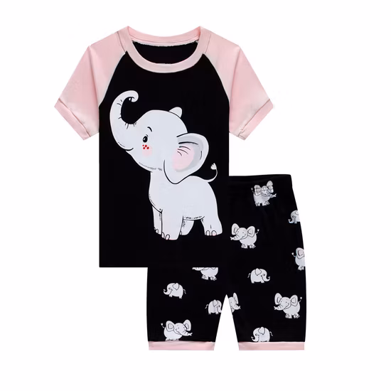Conjunto de pijamas de bambu super macios, roupas infantis leves para meninas