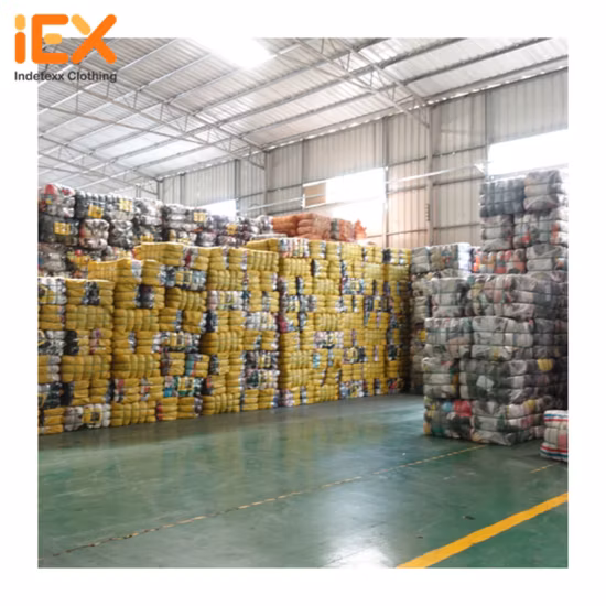 Senhora segunda mão usada estoque roupas femininas algodão de seda vestido roupas fardos