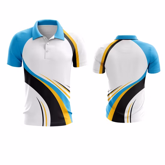 Polo personalizado masculino T Shirt Polos em branco de algodão mercerizado duplo