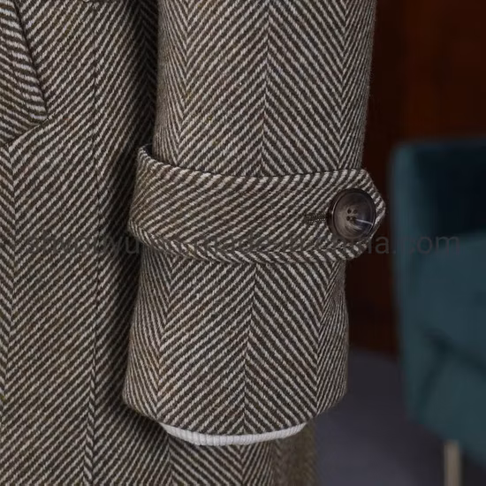 Trench coat masculino casaco de ervilha inverno longo único breasted clássico elegante casaco de negócios