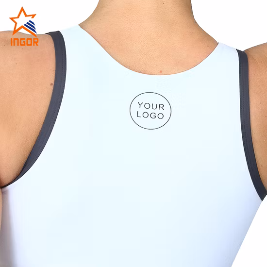 Xsunwing Athleisure Personalizado Gola Alta Ginásio Yoga Colete Senhoras Blusa Tops Correndo Esporte Veste Roupas Femininas